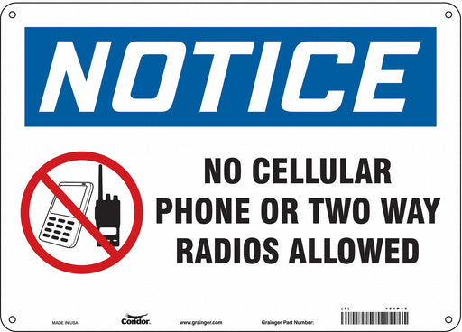 Safety Sign 10 in x 14 in Polyethylene