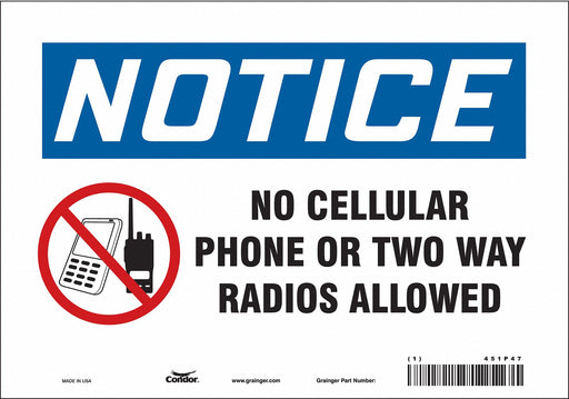 Safety Sign 7 in x 10 in Vinyl