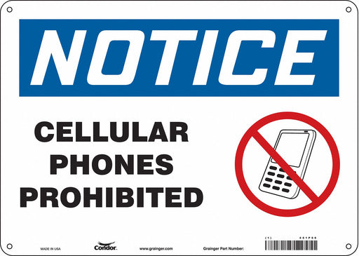 Safety Sign 10 in x 14 in Aluminum