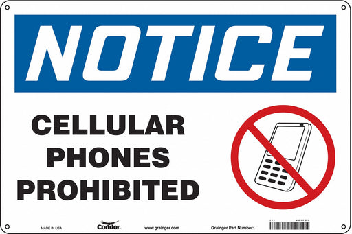 Safety Sign 12 in x 18 in Aluminum
