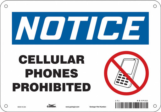 Safety Sign 7 in x 10 in Polyethylene