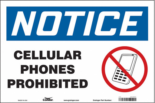 Safety Sign 12 in x 18 in Vinyl
