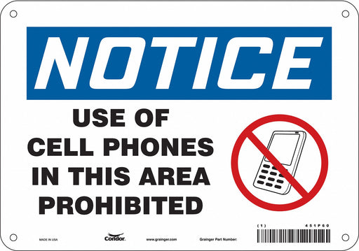 Safety Sign 7 in x 10 in Polyethylene