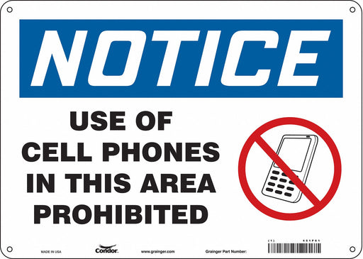 Safety Sign 10 in x 14 in Polyethylene