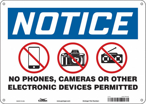 Safety Sign 10 in x 14 in Aluminum