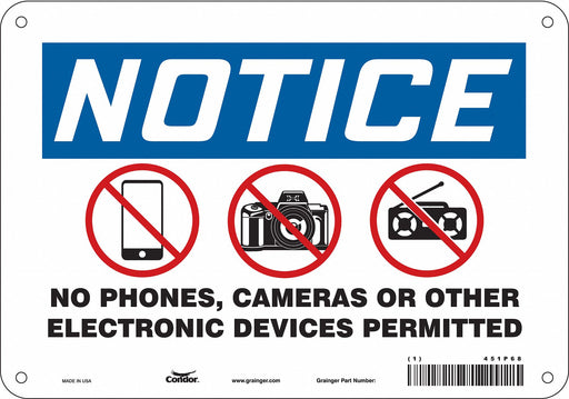 Safety Sign 7 in x 10 in Polyethylene