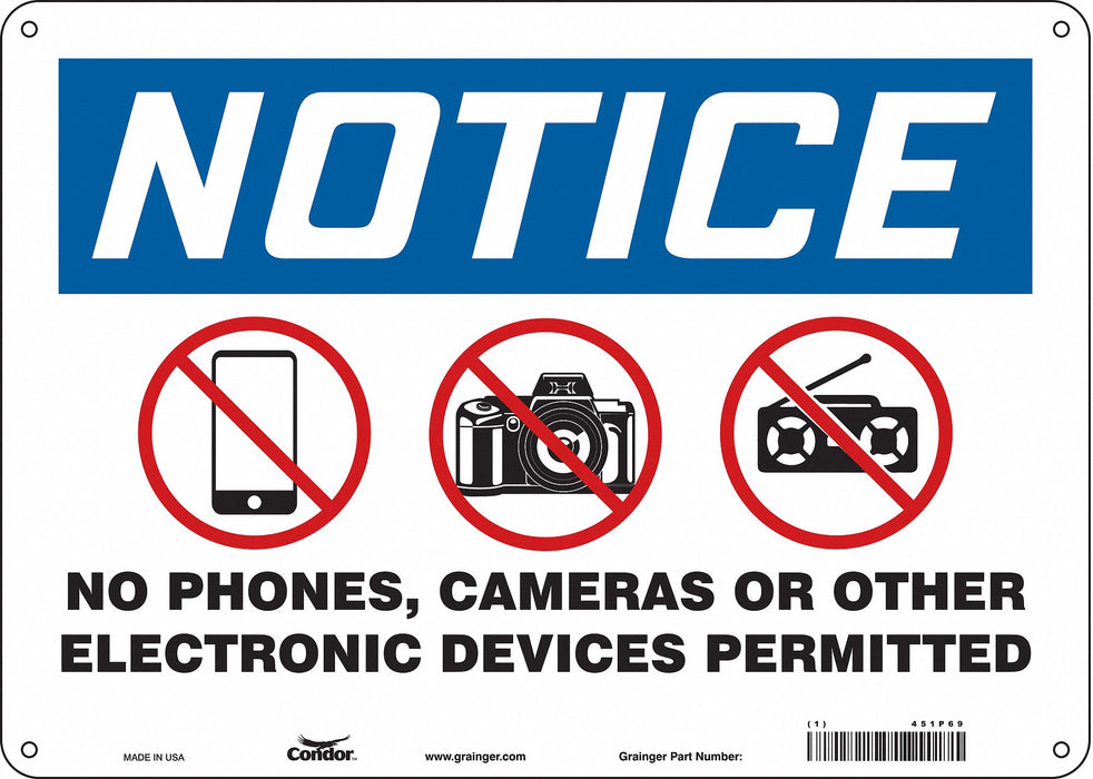 Safety Sign 10 in x 14 in Polyethylene