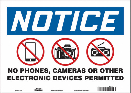Safety Sign 10 in x 14 in Vinyl