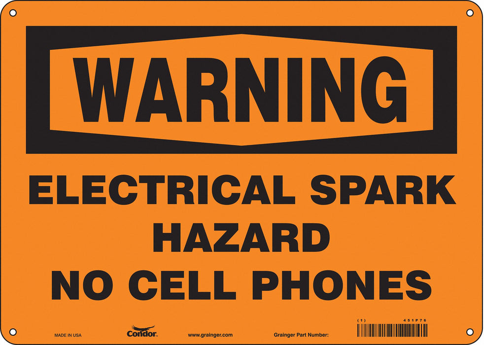 Safety Sign 10 in x 14 in Polyethylene