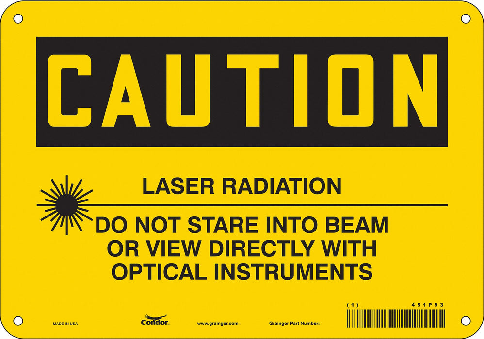 Safety Sign 7 inx10 in Polyethylene