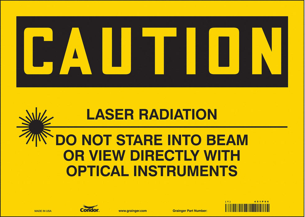 Safety Sign 10 in x 14 in Vinyl