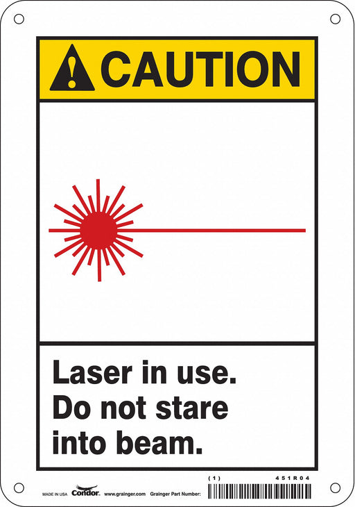Safety Sign 10 inx7 in Aluminum