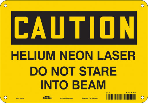 Safety Sign 7 in x 10 in Aluminum