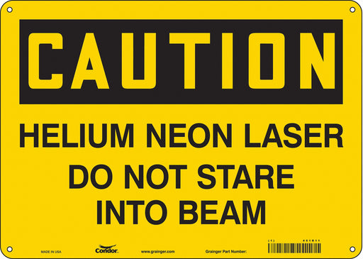 Safety Sign 10 in x 14 in Aluminum