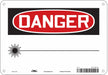 Laser Warning Sign 7 in x 10 in Aluminum