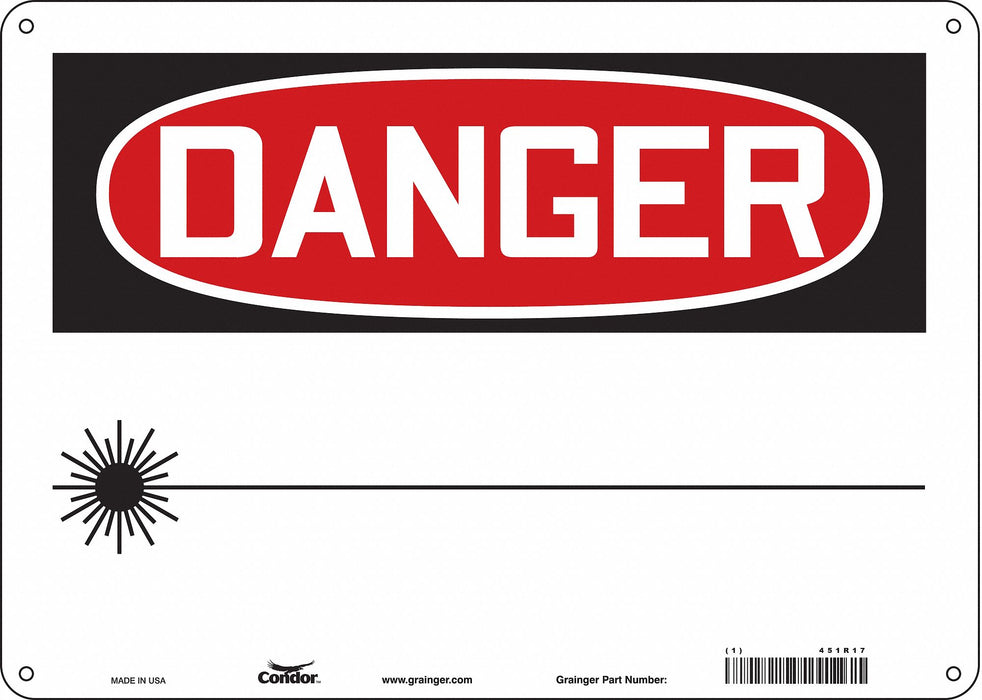 Safety Sign 10 in x 14 in Aluminum