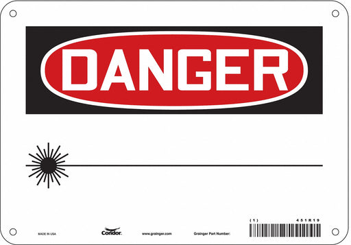 Safety Sign 7 in x 10 in Polyethylene
