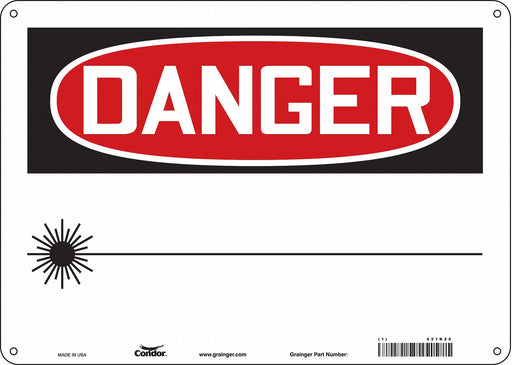 Safety Sign 10 in x 14 in Polyethylene