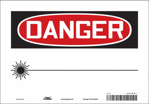 Safety Sign 7 in x 10 in Vinyl