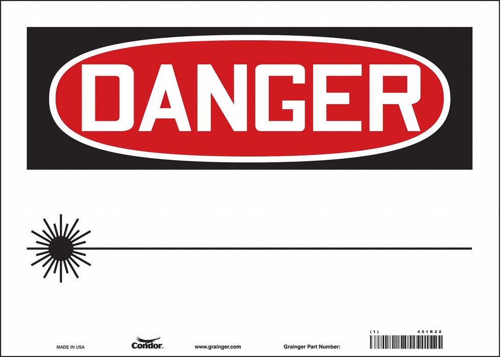 Safety Sign 10 in x 14 in Vinyl