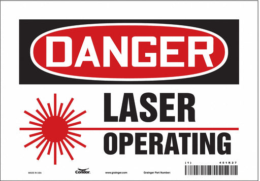 Safety Sign 7 inx10 in Vinyl