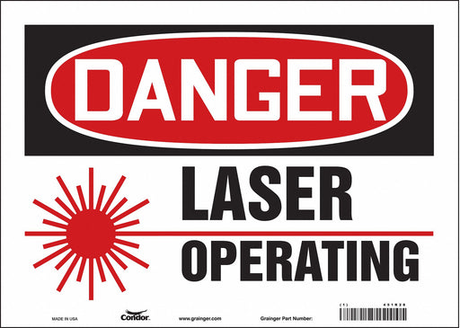Safety Sign 10 inx14 in Vinyl