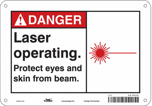 Safety Sign 7 in x 10 in Aluminum