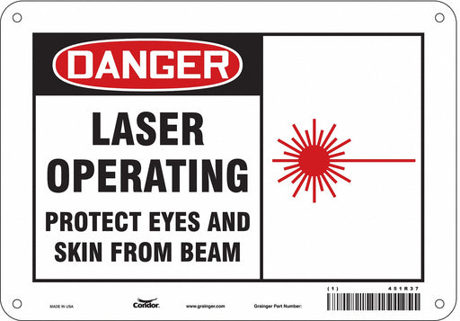 Safety Sign 7 in x 10 in Aluminum