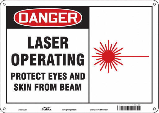 Safety Sign 10 in x 14 in Aluminum