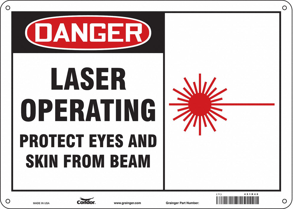 Safety Sign 10 inx14 in Polyethylene