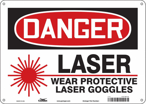 Safety Sign 10 in x 14 in Aluminum