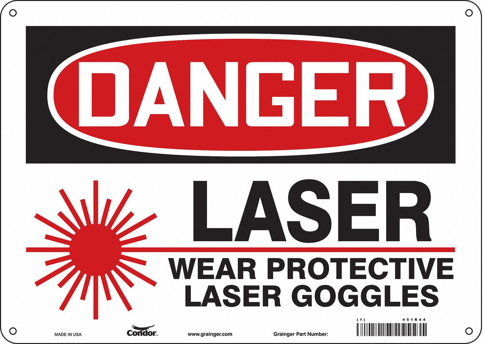 Safety Sign 10 in x 14 in Aluminum