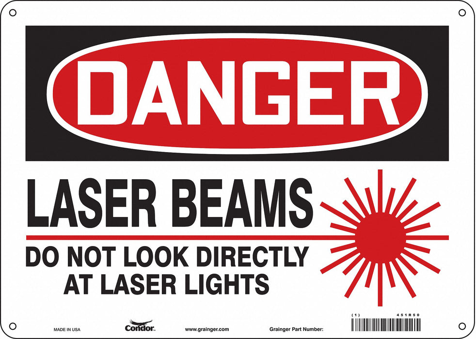 Safety Sign 10 inx14 in Aluminum