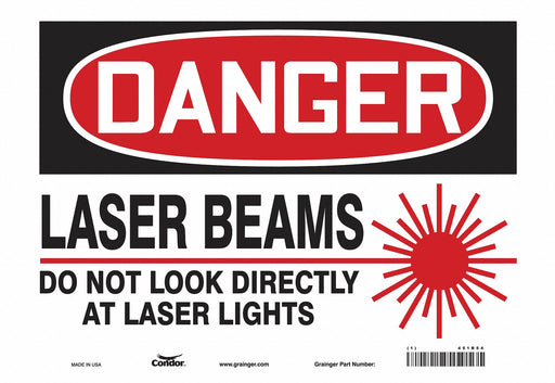 Safety Sign 10 inx14 in Vinyl