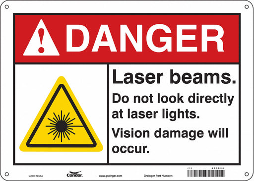 Safety Sign 10 inx14 in Polyethylene