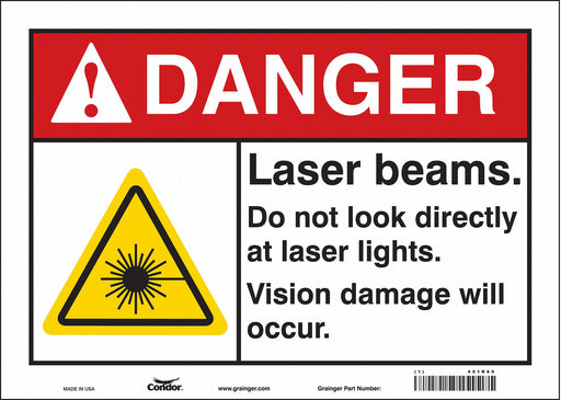 Safety Sign 10 inx14 in Vinyl