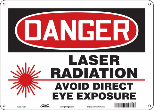 Safety Sign 10 in x 14 in Polyethylene