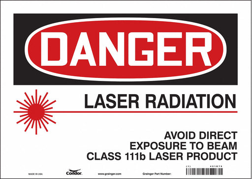 Safety Sign 10 in x 14 in Vinyl