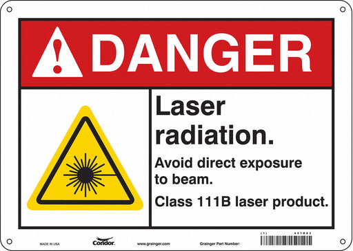 Safety Sign 10 inx14 in Polyethylene