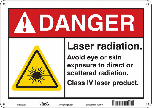 Safety Sign 10 inx14 in Polyethylene