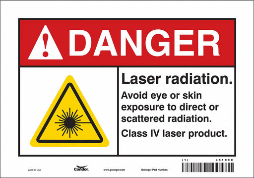 Safety Sign 7 inx10 in Vinyl