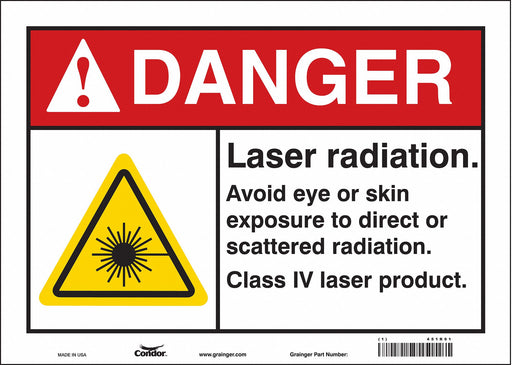 Safety Sign 10 inx14 in Vinyl