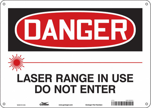 Safety Sign 10 in x 14 in Aluminum