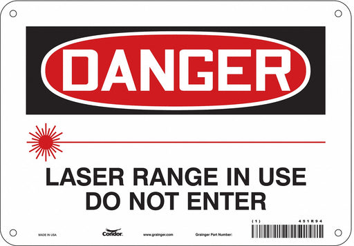 Safety Sign 7 in x 10 in Polyethylene