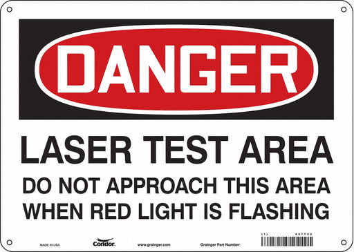 Safety Sign 10 in x 14 in Polyethylene