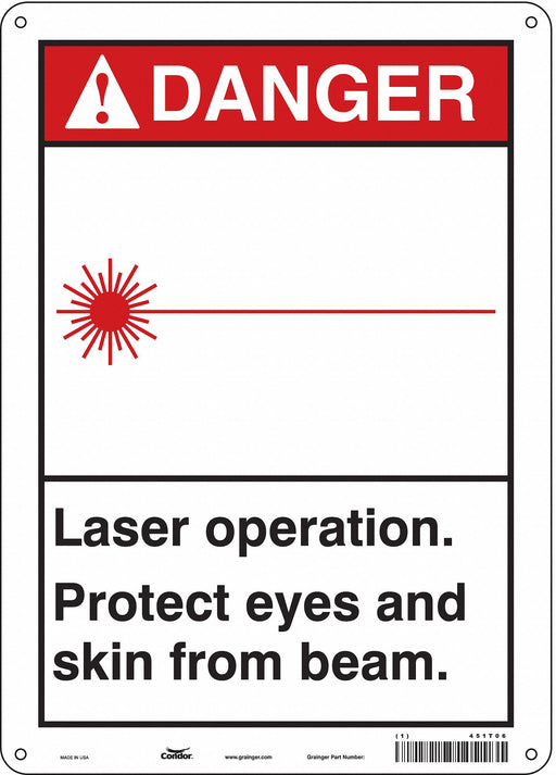 Safety Sign 14 in x 10 in Aluminum