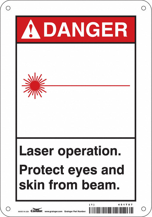 Safety Sign 10 inx7 in Polyethylene