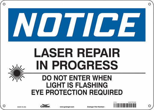 Safety Sign 10 inx14 in Polyethylene