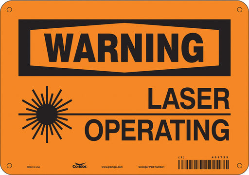 Safety Sign 7 in x 10 in Aluminum