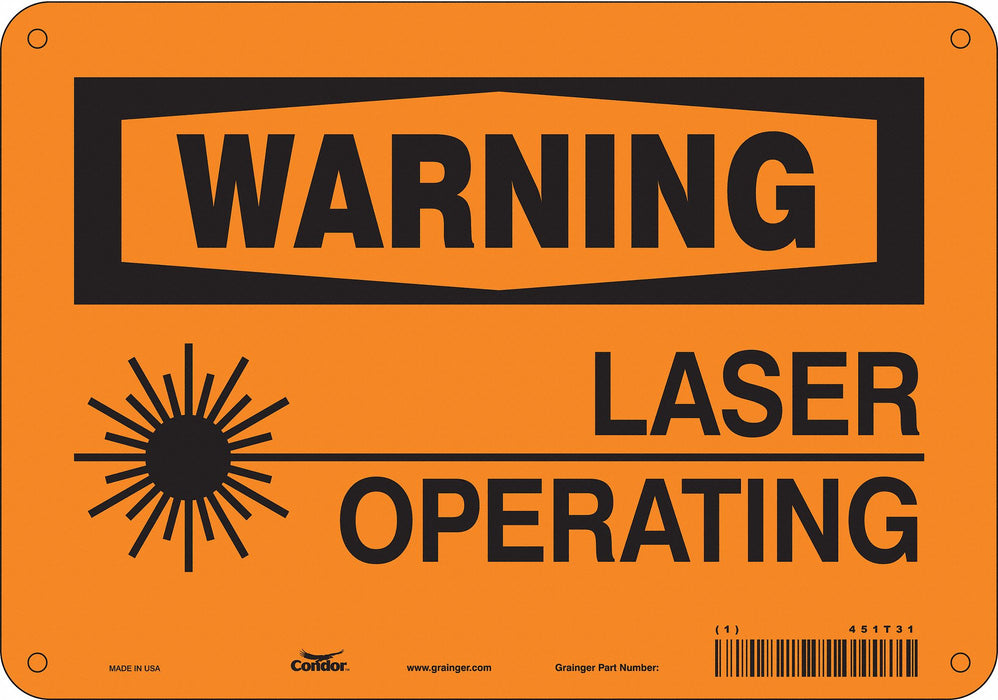 Safety Sign 7 inx10 in Polyethylene